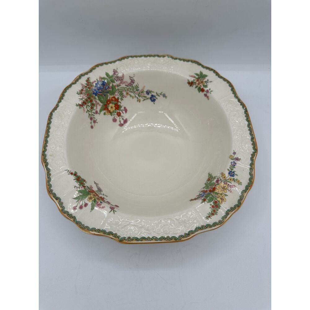 Myott China Staffordshire Round Bowl 9” England Ruffled Edge